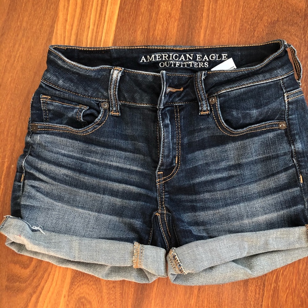 american eagle jean shorts size 0